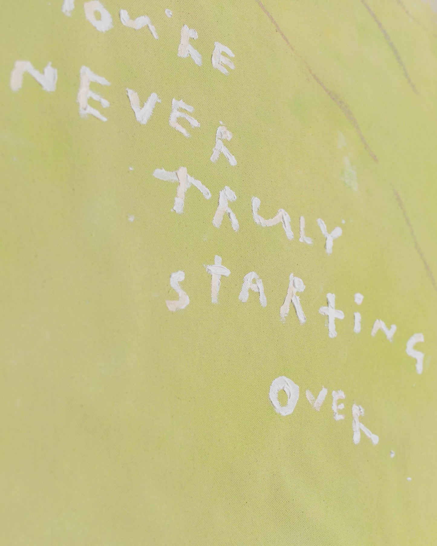 'You're never truly starting over'