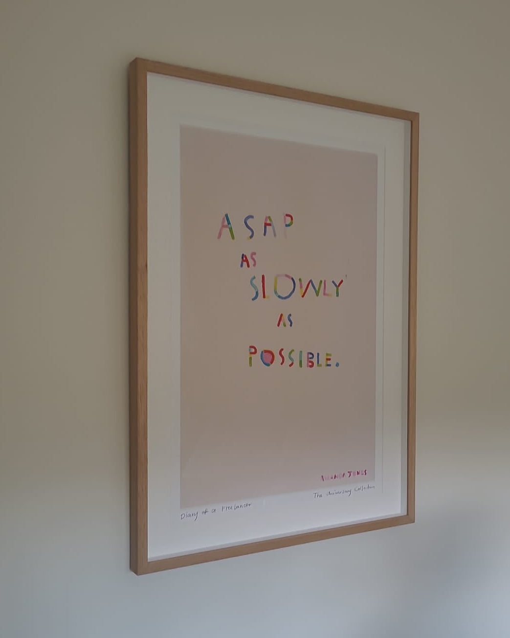 'As slowly as possible'
