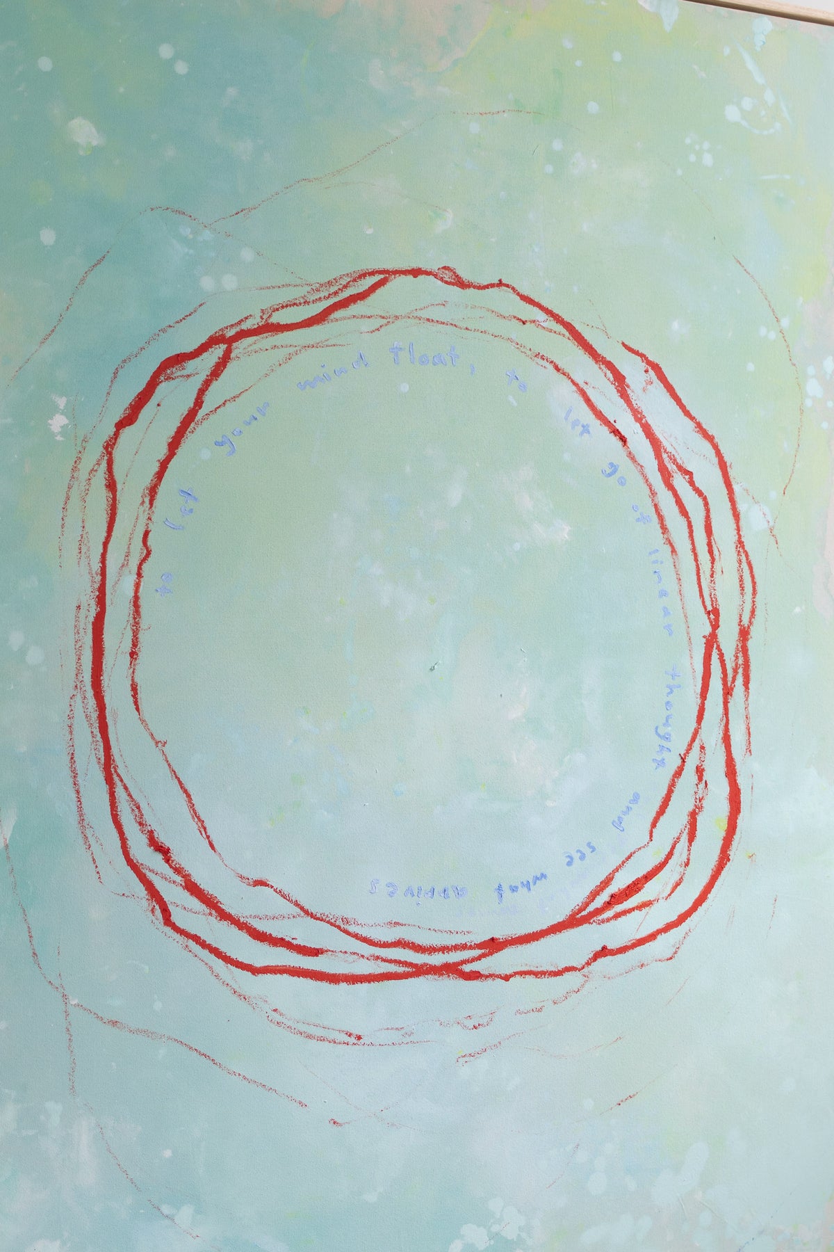 'To let your mind float, to let go of linear thought and see what comes'