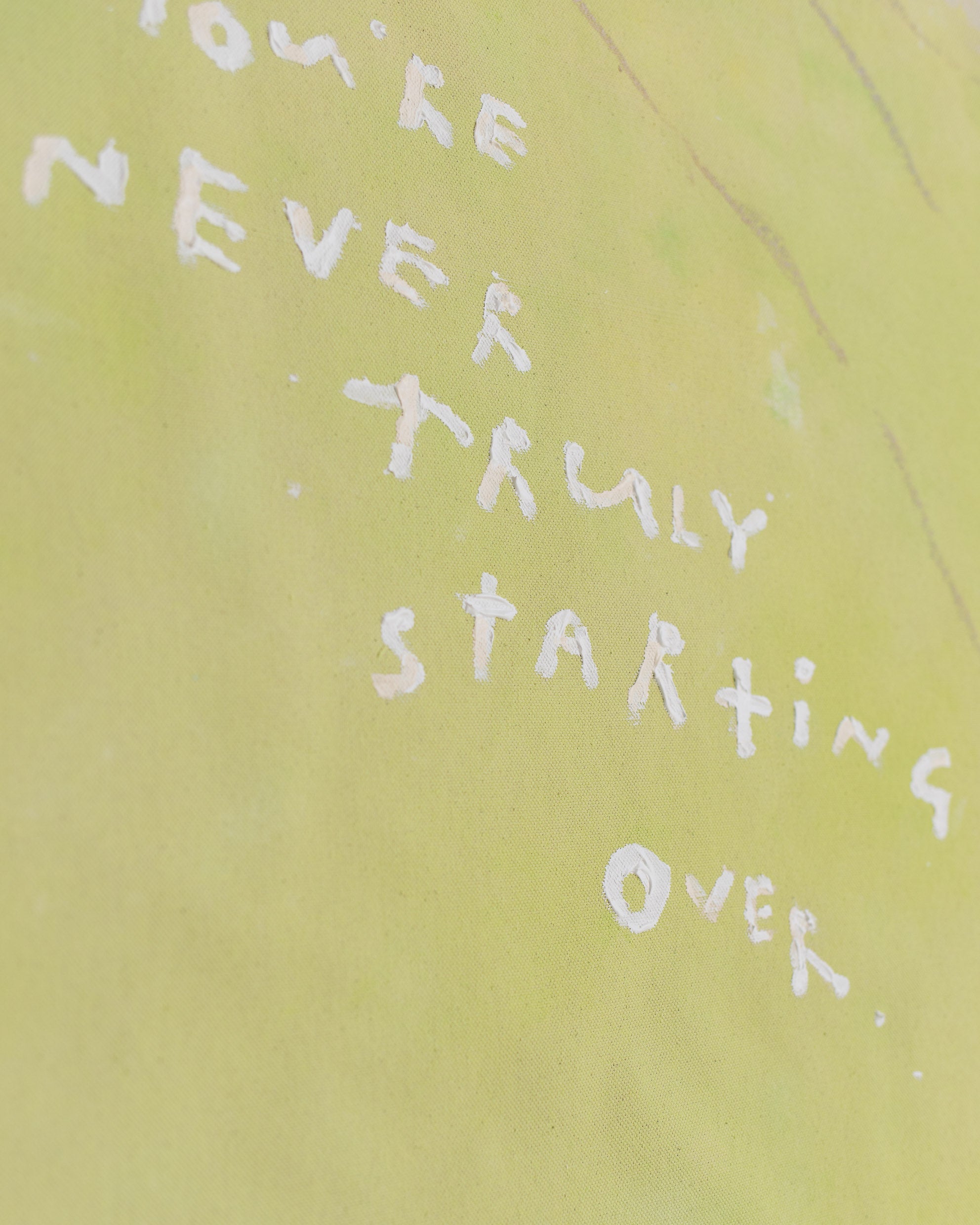 'You're never truly starting over'