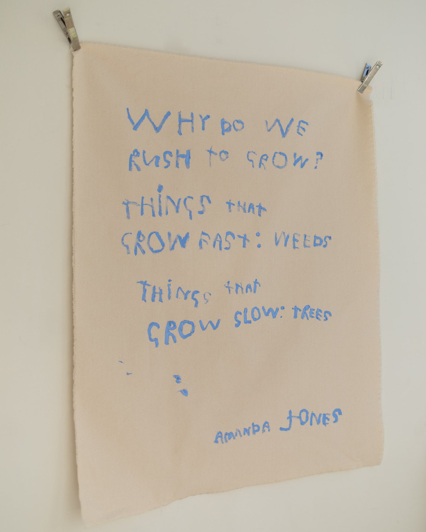'Why do we rush to grow?'