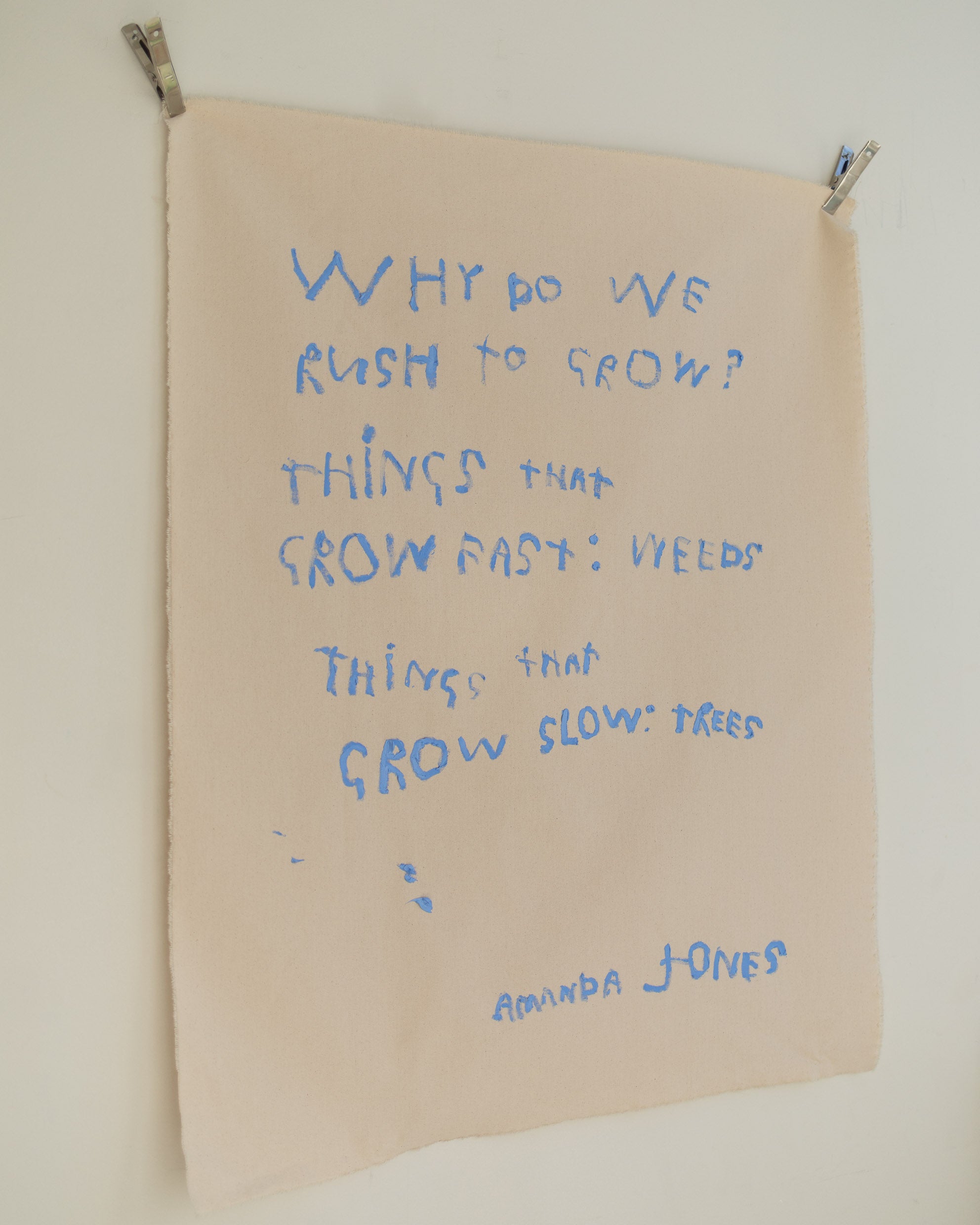 'Why do we rush to grow?'