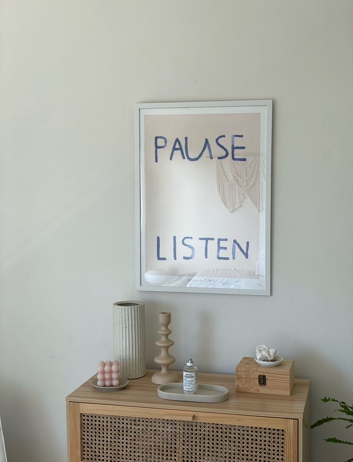 ‘Pause, Listen’ - Framed