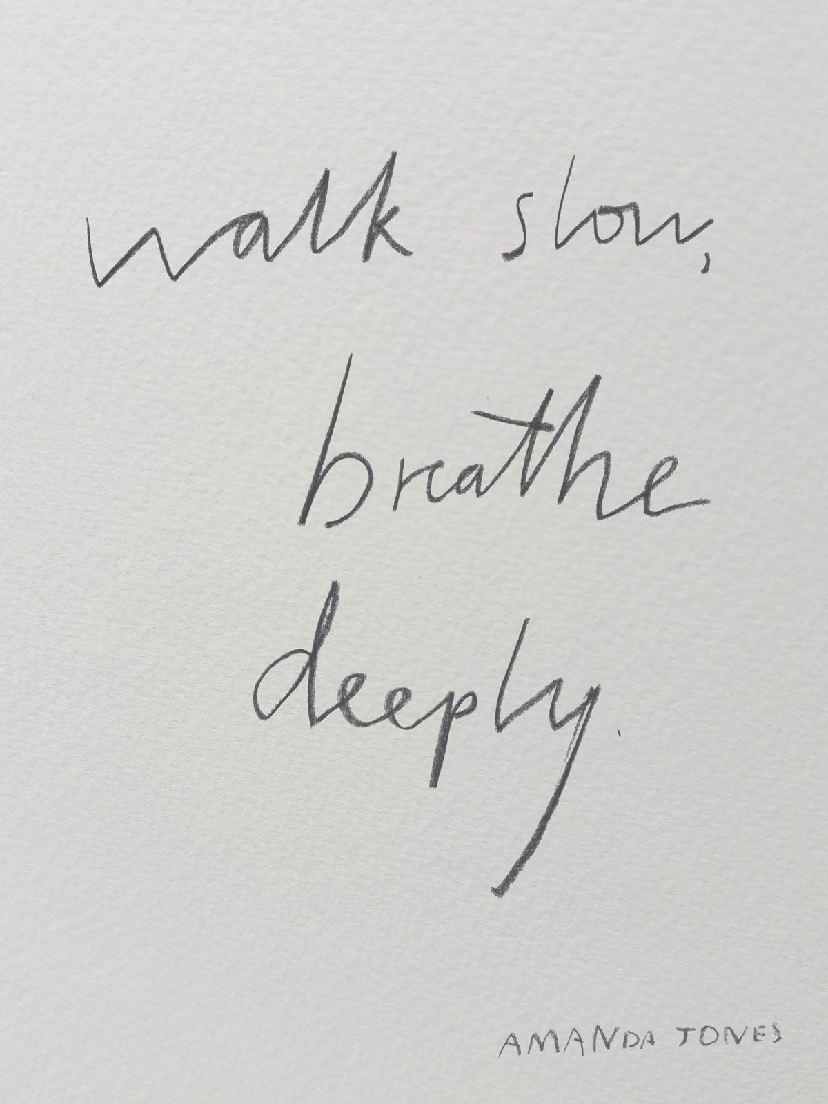 'Walk slow' - Charcoal