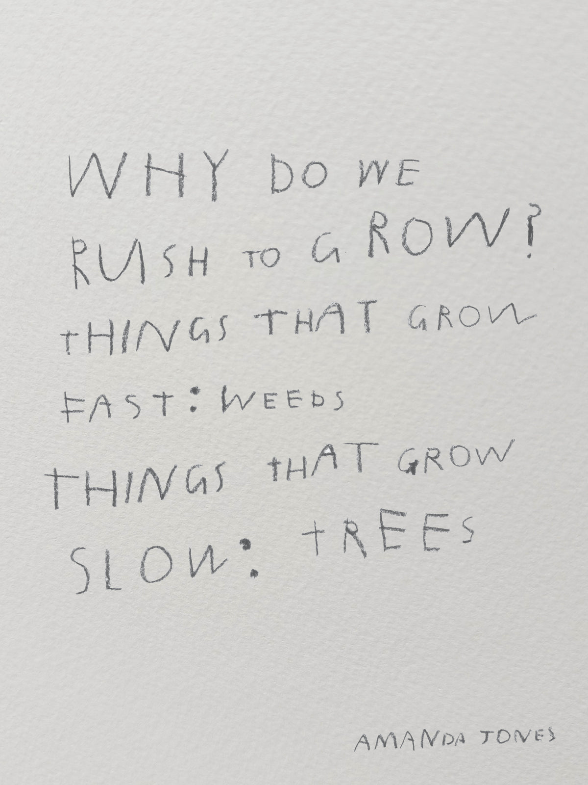 'Why do we rush' - Charcoal
